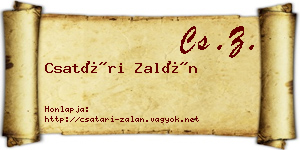 Csatári Zalán névjegykártya